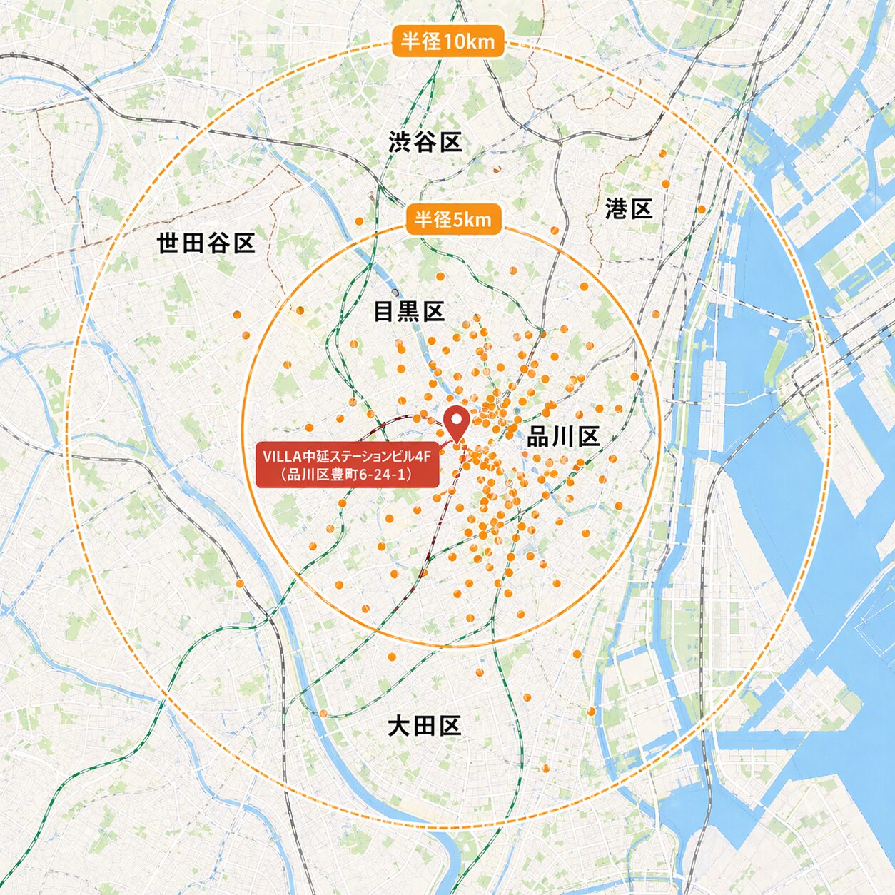あしたの在宅クリニック 対応エリア地図